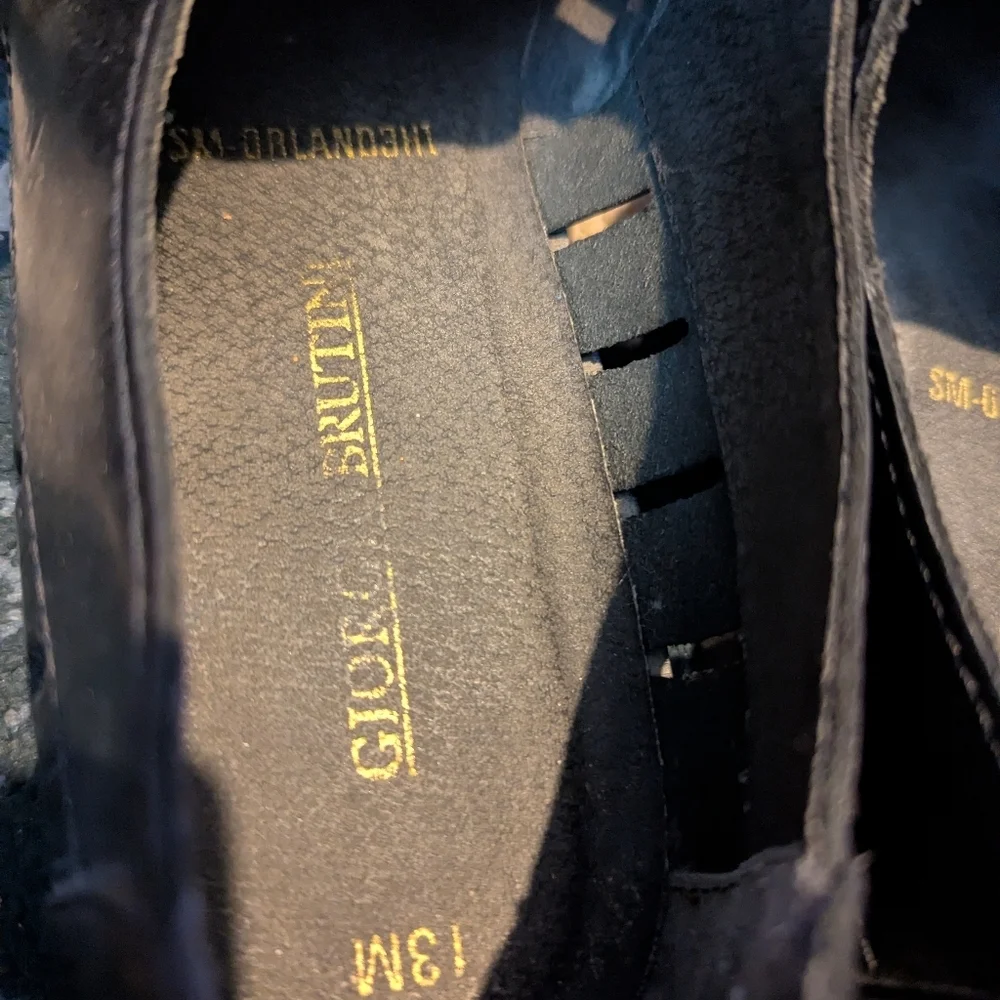 Giorgio Brutini Men's Black Woven Leather Slip-On Shoes